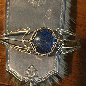 Lapis Lazuli Wire-wrapped Bracelet
